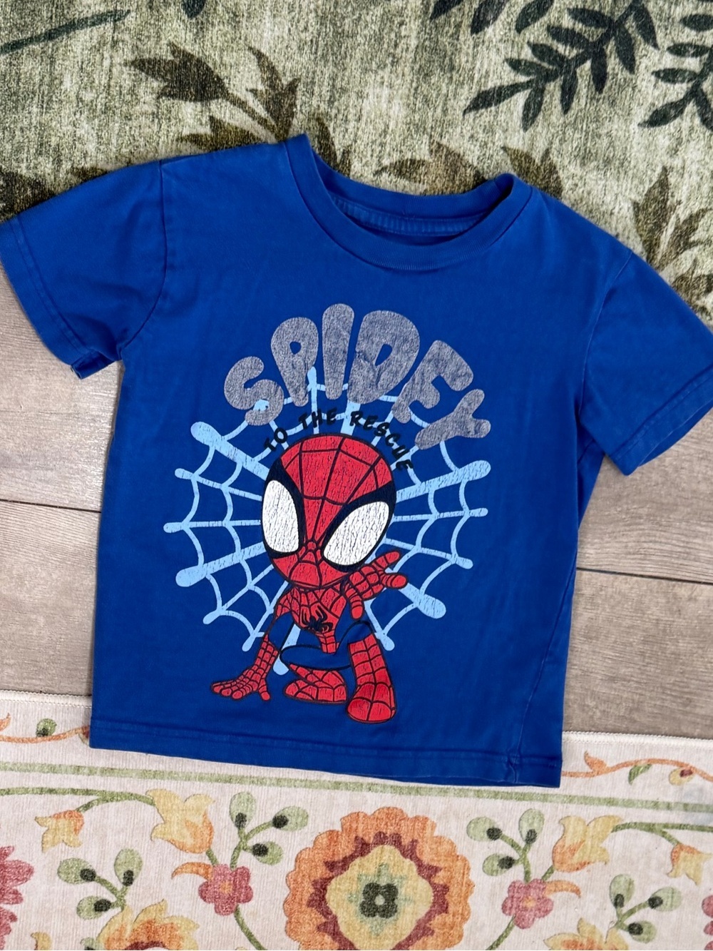 Marvel Red & Blue Spider-Man Graphic Short Sleeve Tee T Shirt 4t Toddler Boy